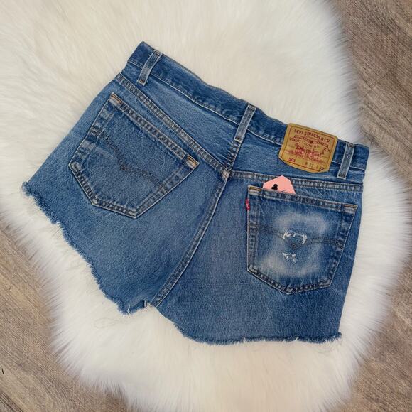 Levi 501 Vintage Denim Shorts - Picture 1 of 6